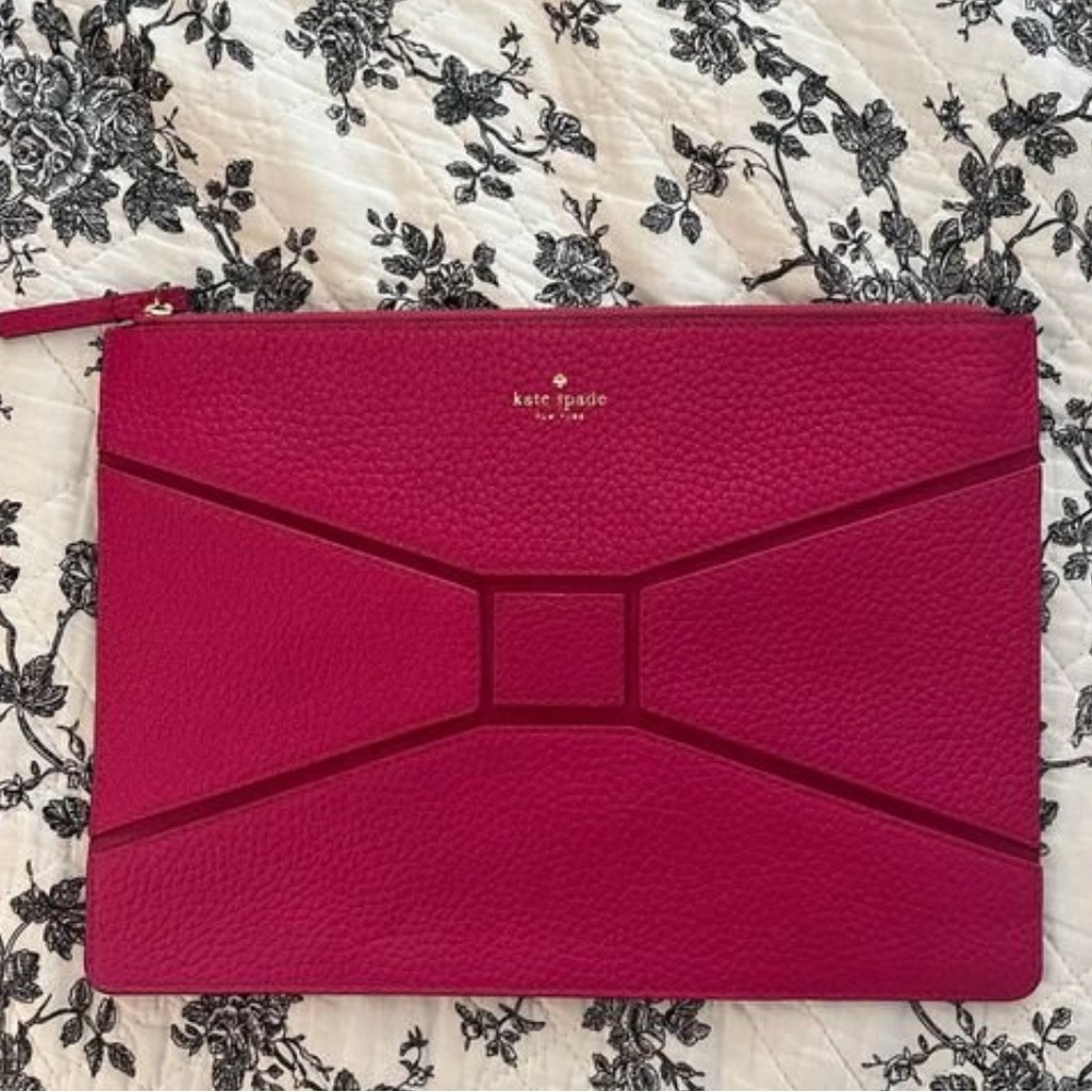 Kate Spade Fuchsia Geometric Pouch